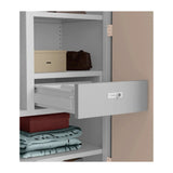 Godrej Auraline Women Basic 2-Door Steel Wardrobe - Textured Affogato