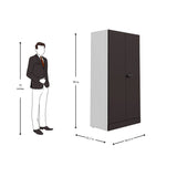 Godrej Auraline Women Basic 2-Door Steel Wardrobe - Textured Coffee Brown