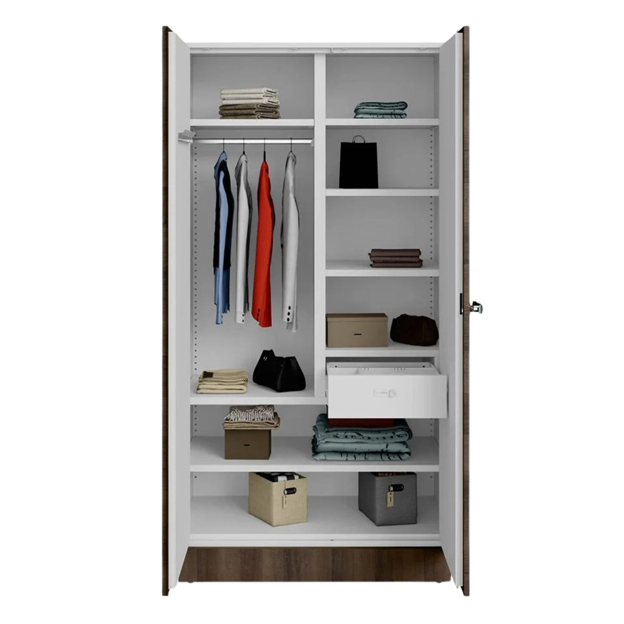 Godrej Auraline Women Basic 2-Door Steel Wardrobe - Walnut