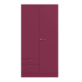 Godrej Auraline Women Premium 2-Door Steel Wardrobe - Textured Berry
