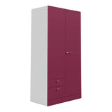Godrej Auraline Women Premium 2-Door Steel Wardrobe - Textured Berry