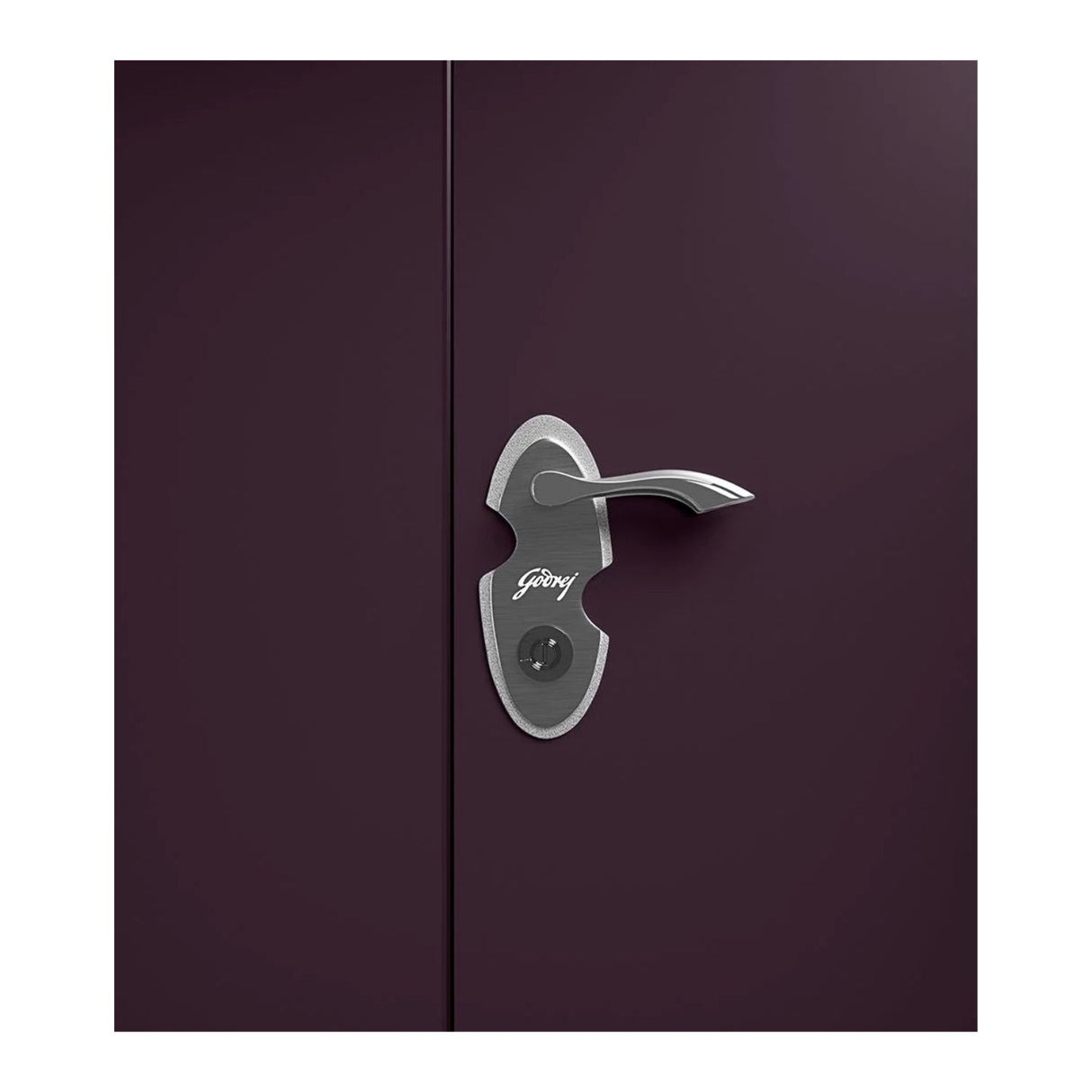 Godrej H1 2-Door Steel Wardrobe - Textured Shellwine Red