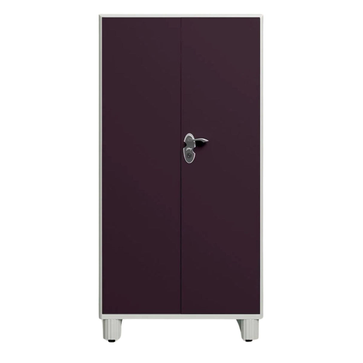 Godrej H1 2-Door Steel Wardrobe - Textured Shellwine Red