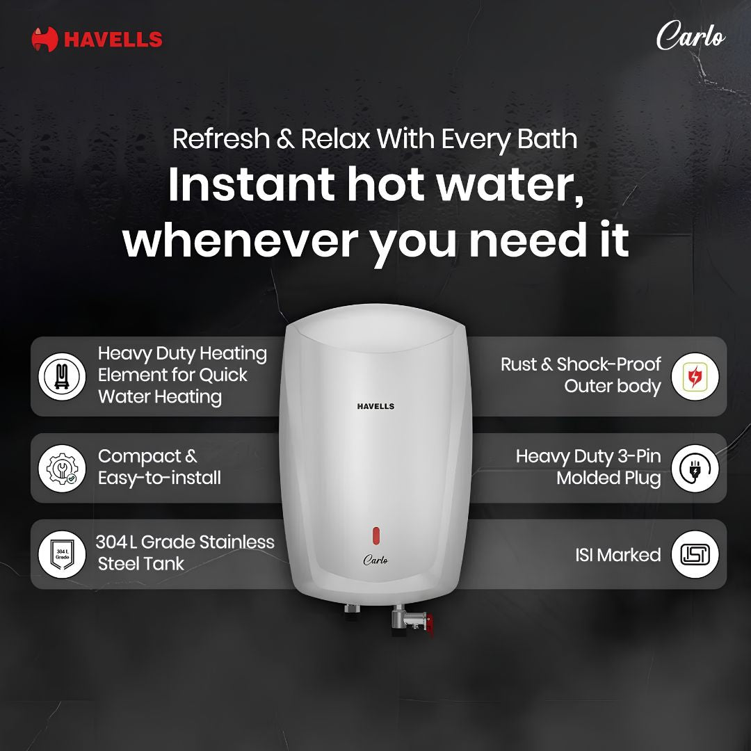 HAVELLS - CARLO INSTANT WATER HEATER 5L - WHITE_8