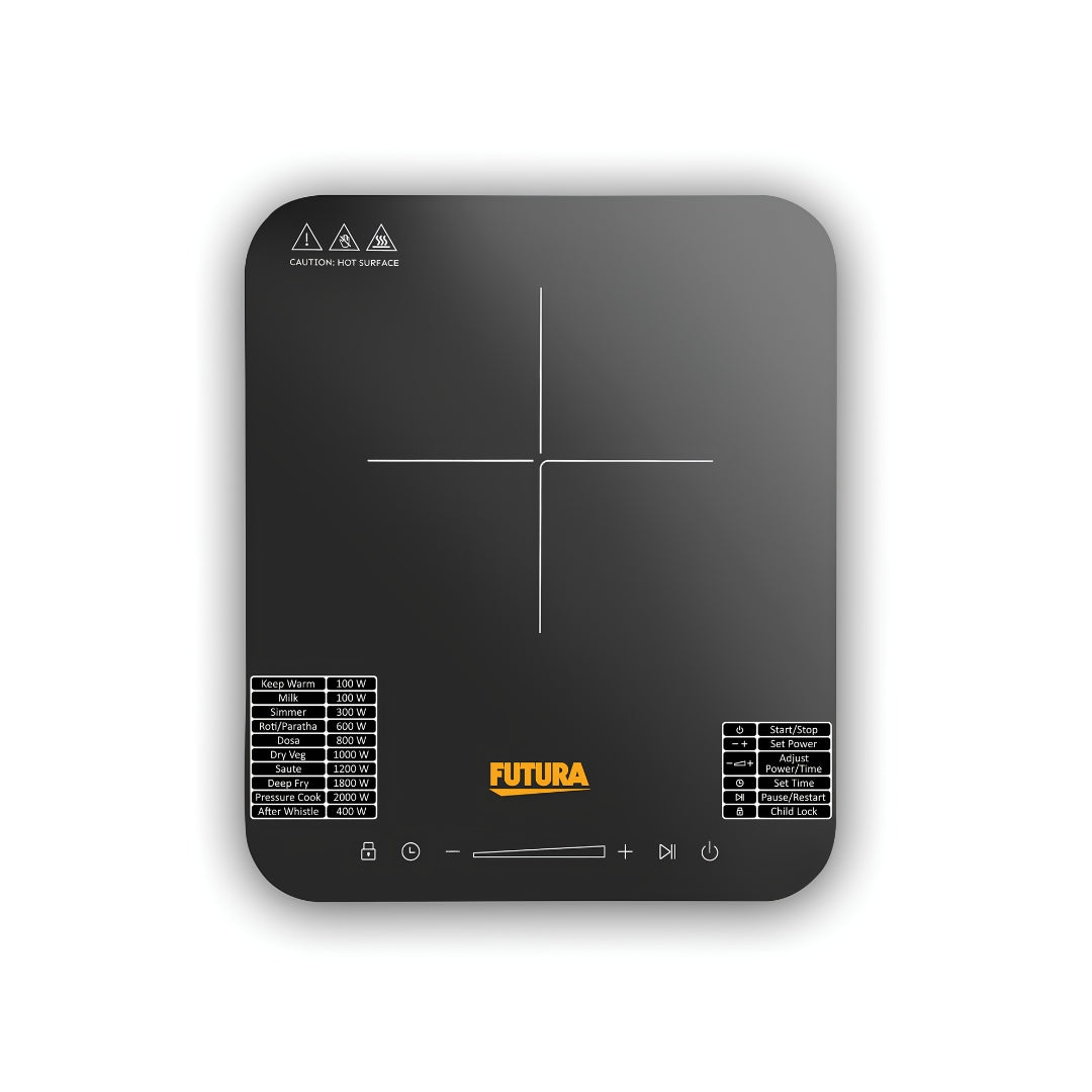 Hawkins Futura Single HOB Induction Stove 2000 Watts - Black