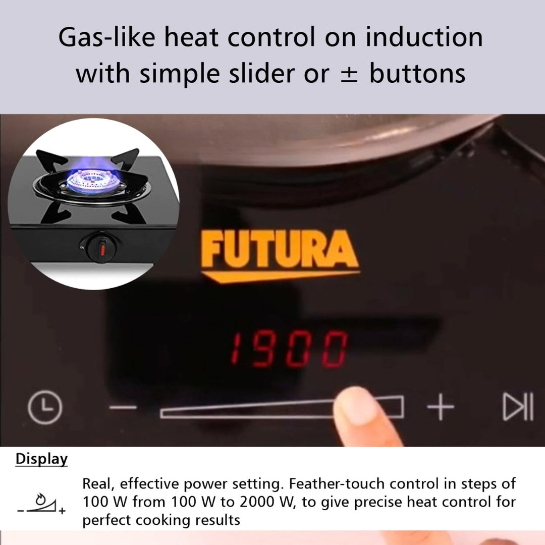 Hawkins Futura Single HOB Induction Stove 2000 Watts - Black