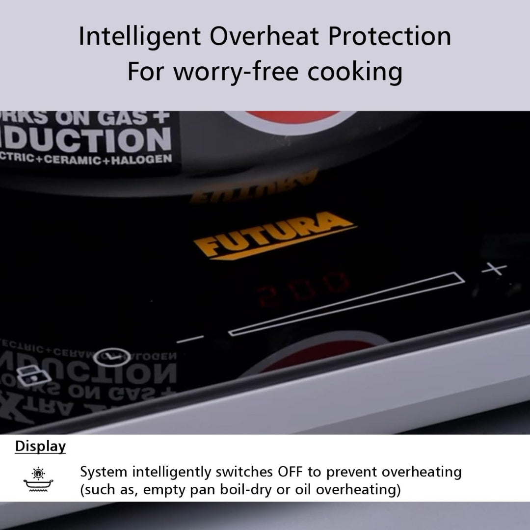 Hawkins Futura Single HOB Induction Stove 2000 Watts - Black