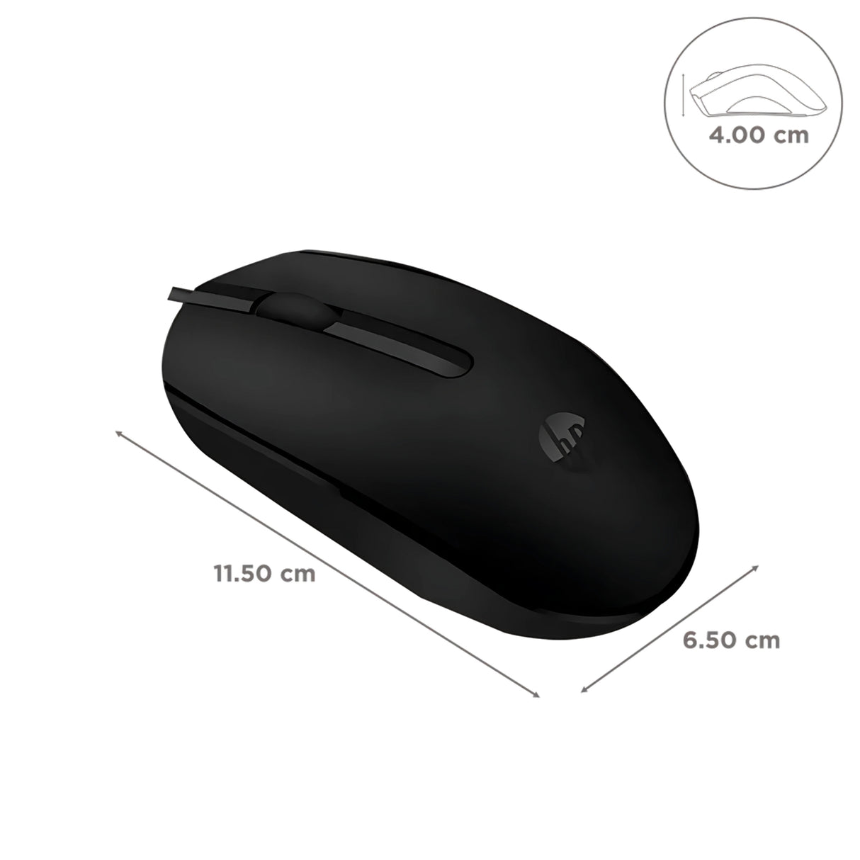 HP M10 Wired Mouse - Black
