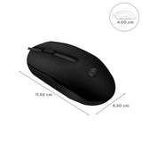 HP M10 Wired Mouse - Black