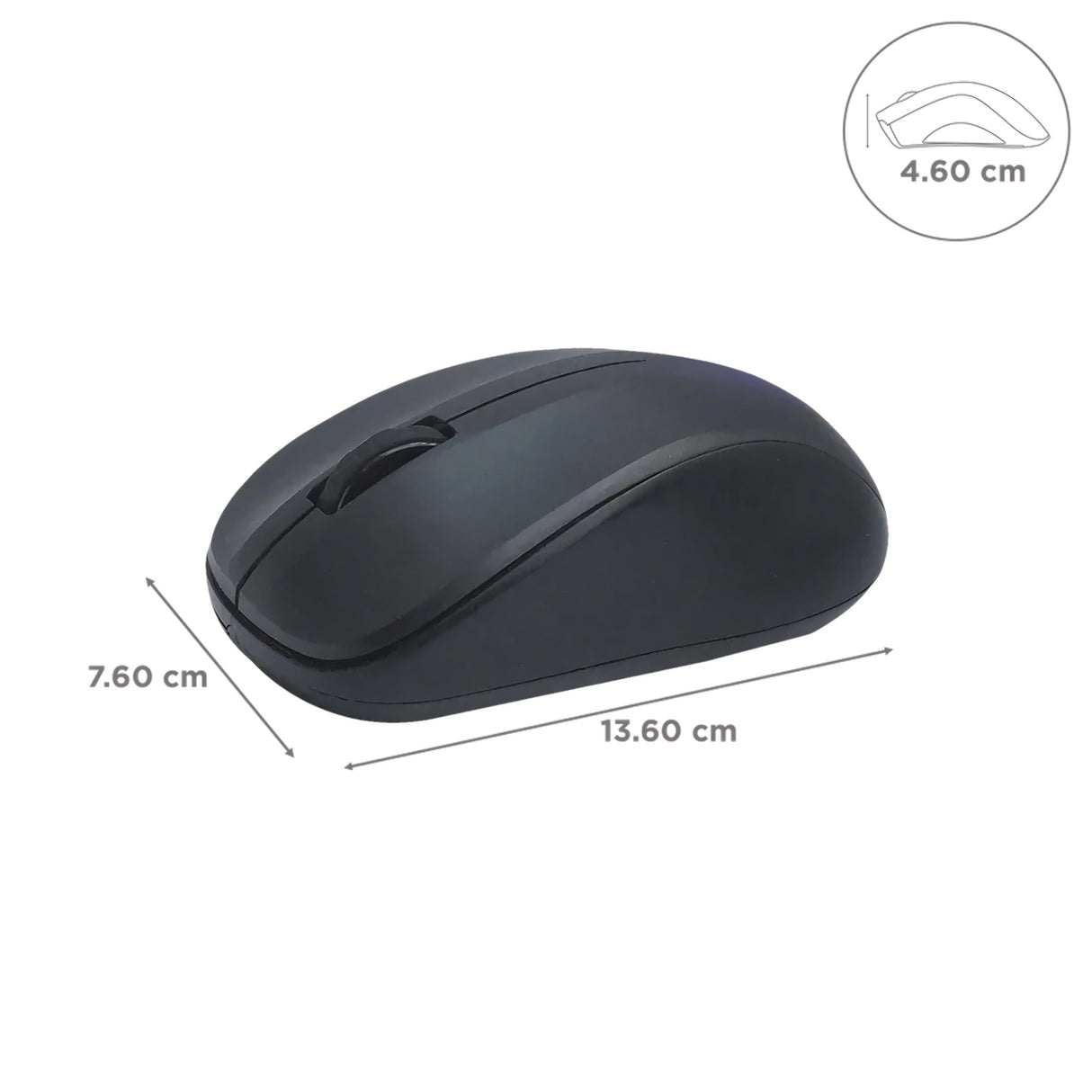 HP S500 USB Wireless Optical Mouse - Black
