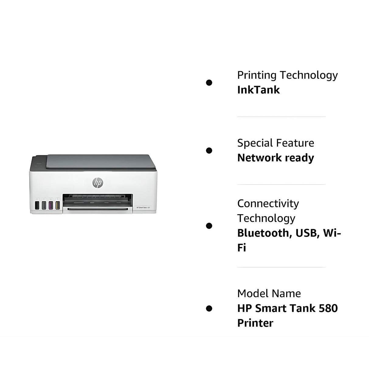 HP Smart Tank 580 All-in-One Wireless Printer - White_5