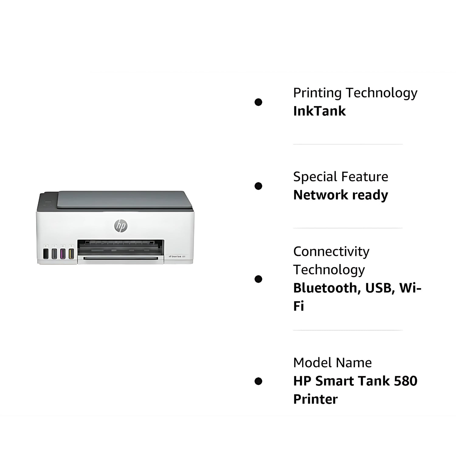 HP Smart Tank 580 All-in-One Wireless Printer - White_5