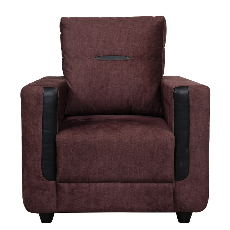 Hague Fabric Sofa 1 Seater - Brown