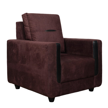 Hague Fabric Sofa 1 Seater - Brown