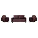 Hague Fabric Sofa Set (3+1+1-Seater) - Brown
