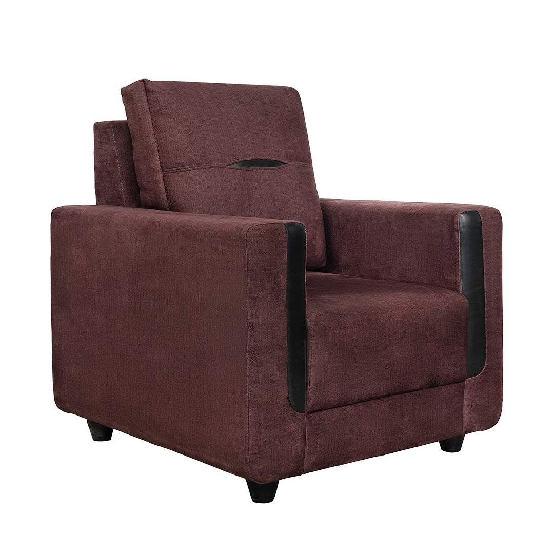 Hague Fabric Sofa 1-Seater - Brown_1