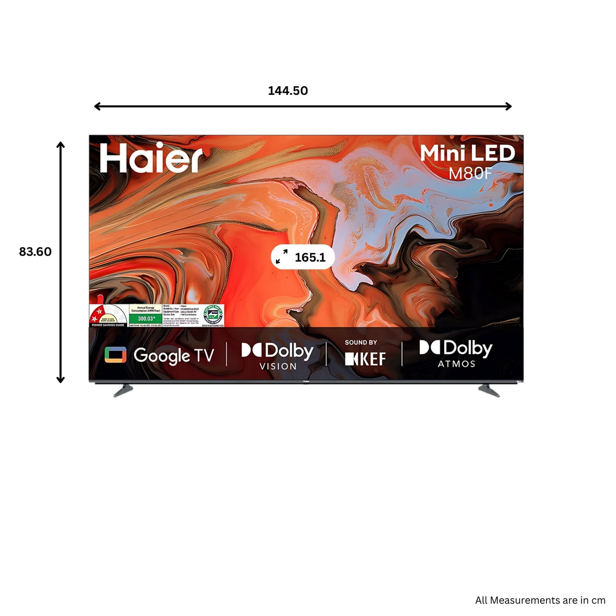 Haier H65M80FUX 4K Ultra HD Mini LED Smart TV - 65 inch