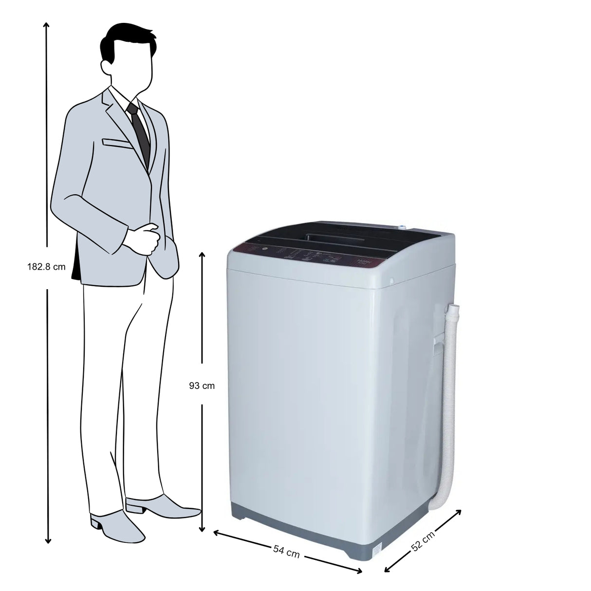 Haier HWM65-1269S5DB Fully Automatic Top Load Washing Machine  6.5 Kg - Moonlight Gray