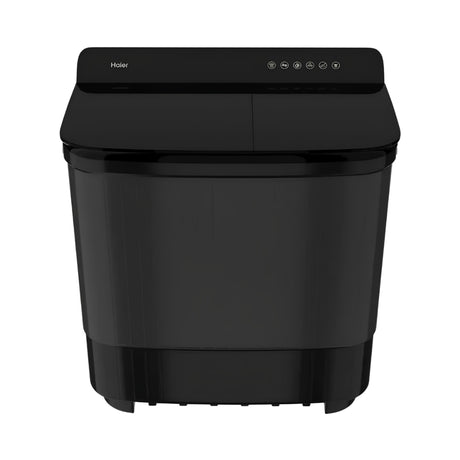 HaierSemiAutomaticWashingMachineHTW140-178BKNOIDASAWM14Kg-Black_FrontView_1