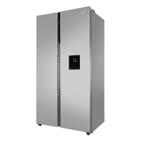 Haier 596L Side-by-Side Refrigerator (HRS-682SWDU1) – Shiny Steel Finish