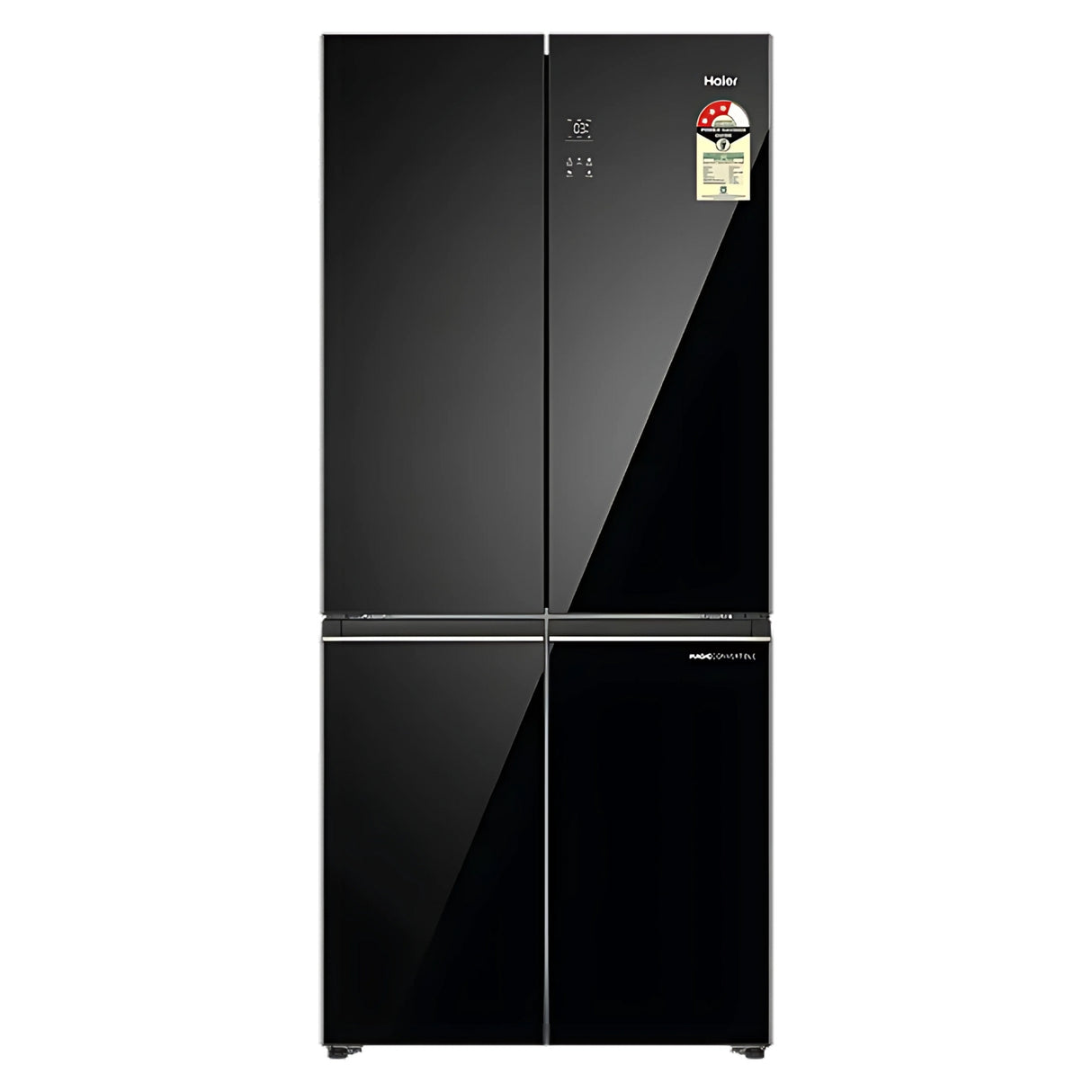 Haier HRB-600KGU1 3 Star 520 L Side by Side Refrigerator - Black Glass