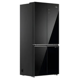 Haier HRB-600KGU1 3 Star 520 L Side by Side Refrigerator - Black Glass