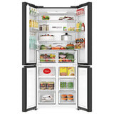 Haier HRB-600KGU1 3 Star 520 L Side by Side Refrigerator - Black Glass
