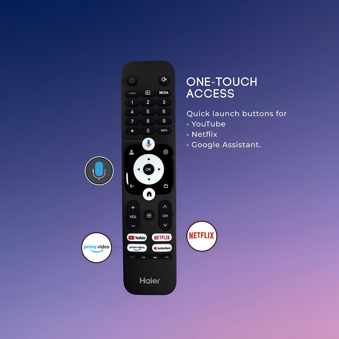 Haier H55K85FUX 4K UHD Google TV – 55 inch_Features view
