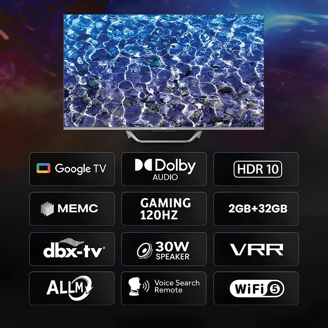Haier H65S80FUX 4K QLED 165 (65”) Google TV with Dolby Audio _Features view _1