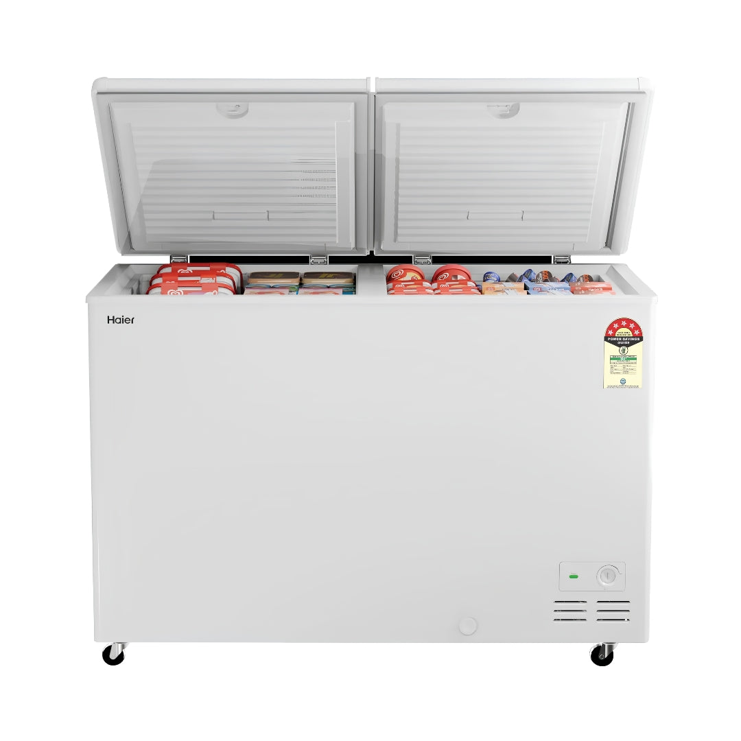 Haier HFC-355DPW5 Double Door Convertible Freezer 355 L – White_4