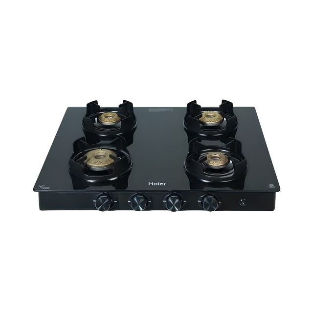 Haier HIC-Q26416-IN 4 Burner Gas Stove – Black_Front view
