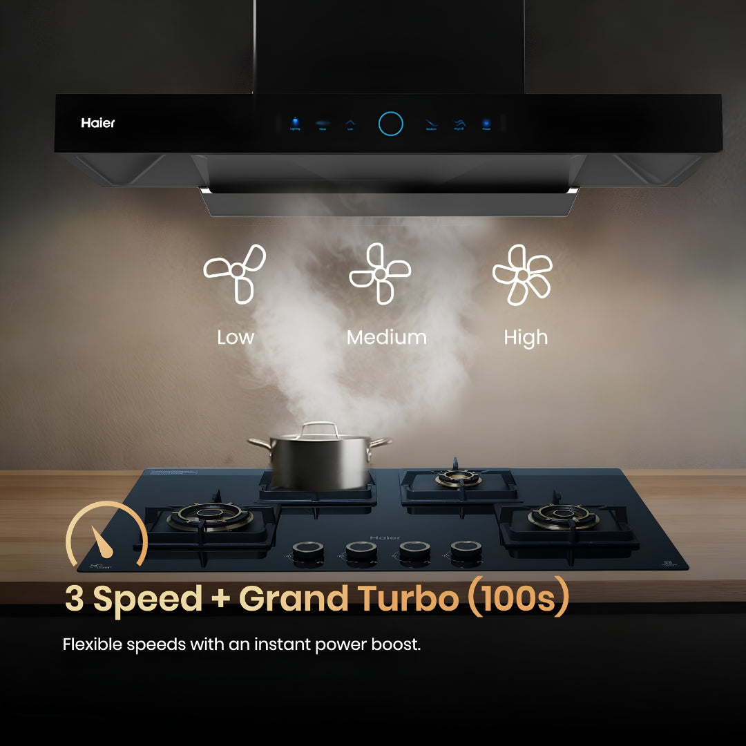 Haier HIH-T5905 Kitchen Chimney 90cm - Black_6