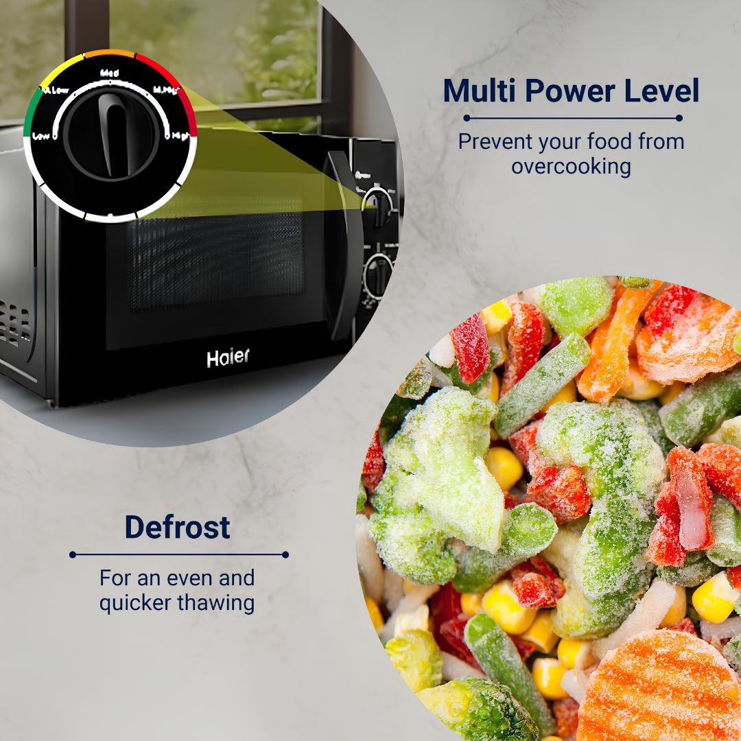 Haier HIL2001MWPH Solo Microwave Oven 20 L - Black_Feature_3