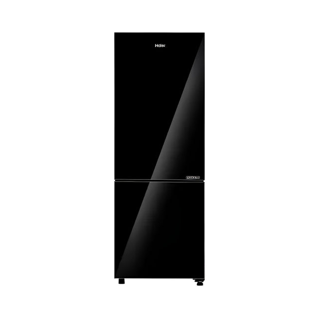 Haier HRB-2872EKGA-P Double Door Refrigerator 237 L - Black Glass_Front View