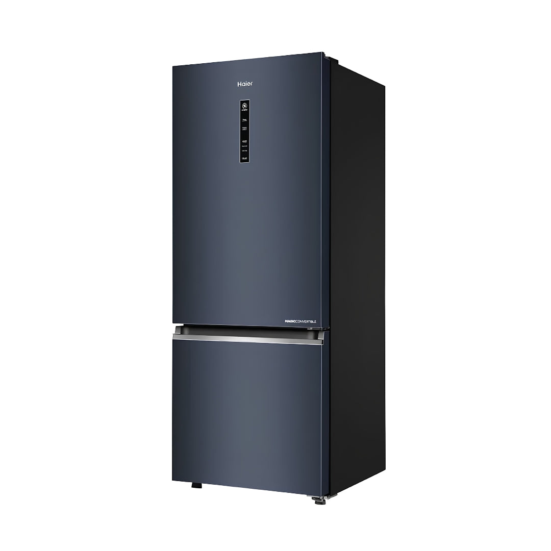 Haier HRB-4052BUSA-P Double Door Refrigerator 355 L - Ultra Marine Steel_Left View
