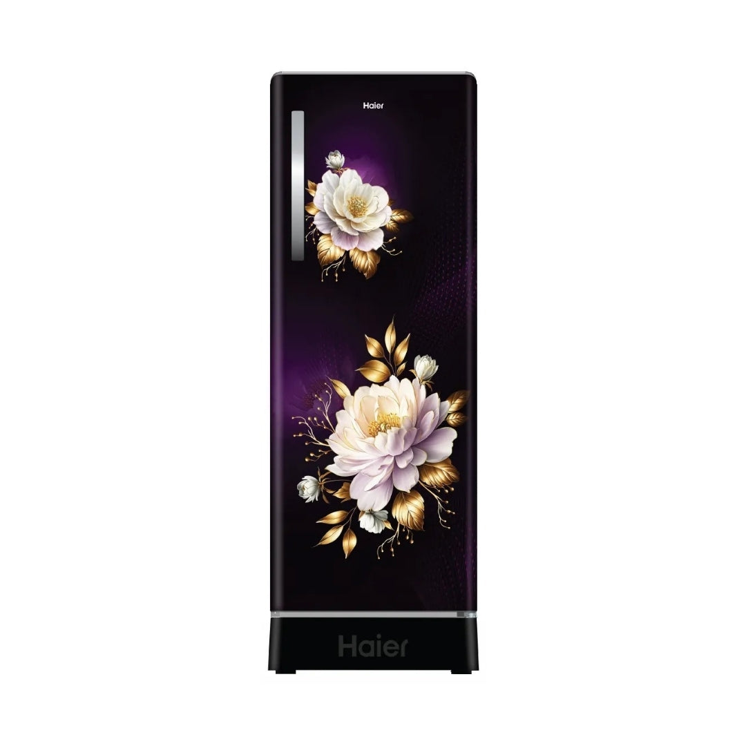 Haier HRD-2365PPFA-N Single Door Refrigerator with Base Drawer 215 L - Purple Freesia_Front View