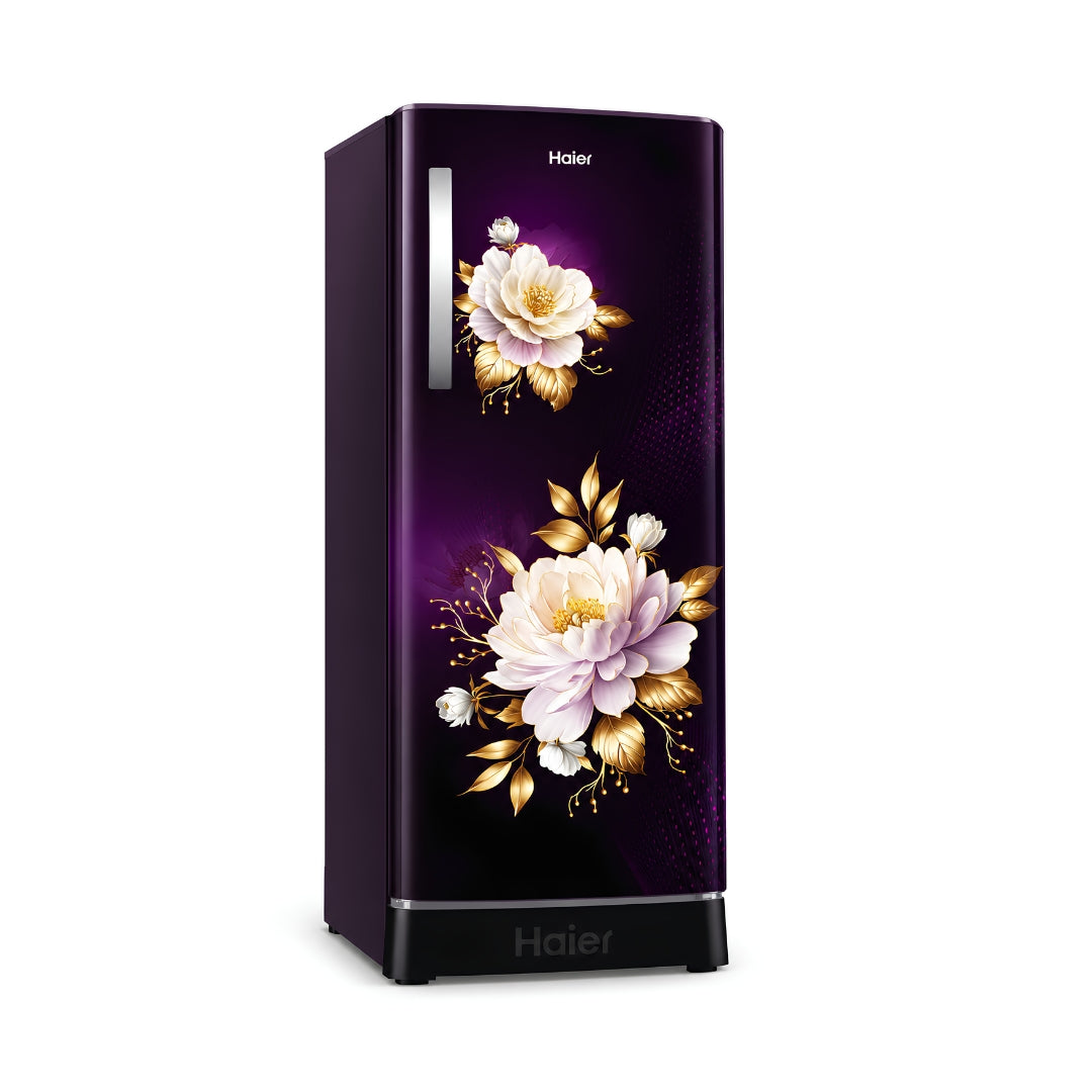 Haier HRD-2365PPFA-N Single Door Refrigerator with Base Drawer 215 L - Purple Freesia_Left View