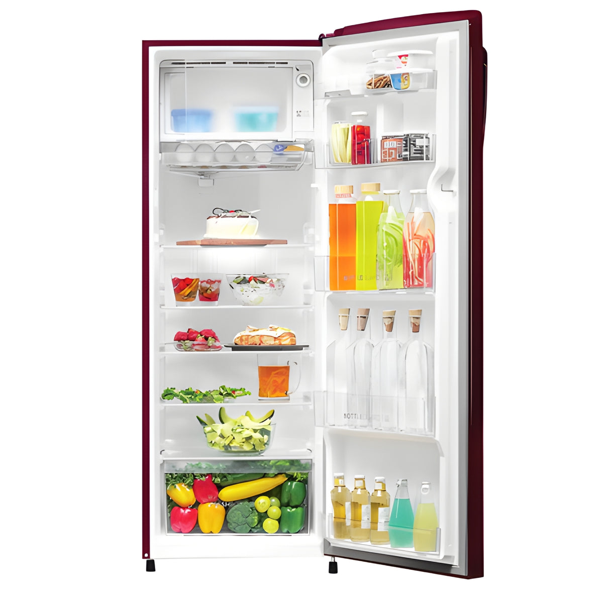 Haier HRD-2743CRK-N 253L 3 Star Karen Finish Direct Cool Single Door Refrigerator -  Red Karen_5