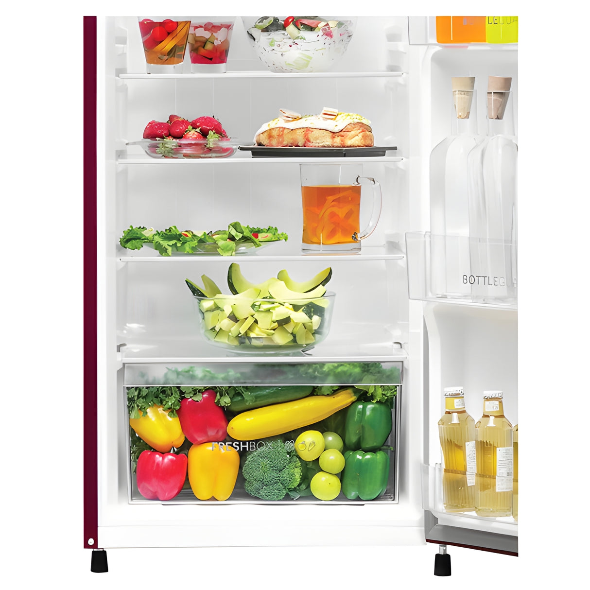 Haier HRD-2743CRK-N 253L 3 Star Karen Finish Direct Cool Single Door Refrigerator -  Red Karen_8
