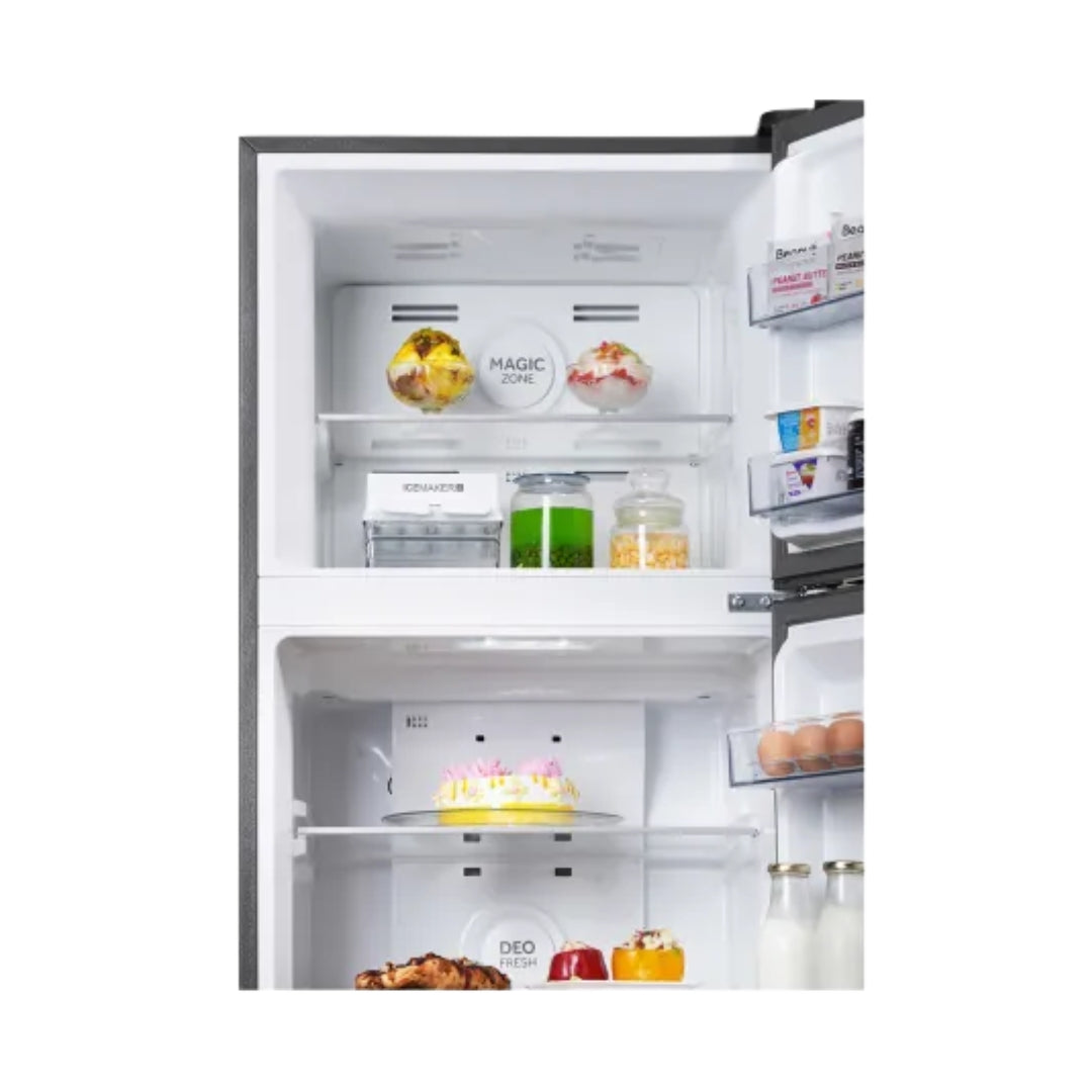 Haier HRF-4082BLGKA-P Double Door Refrigerator 358 L - Graphite Black_Inside Bottom View