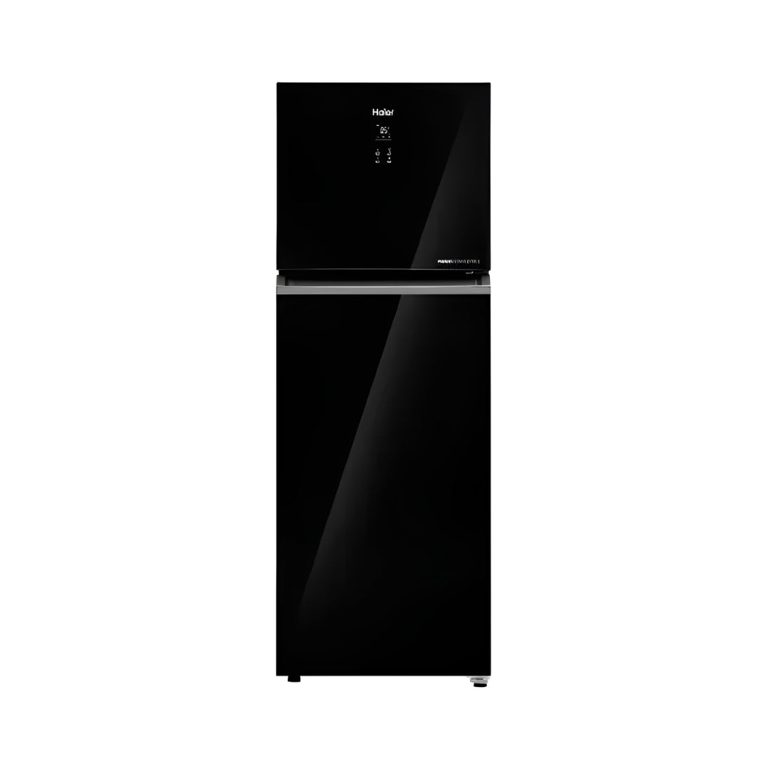 Haier HRF-4082PLKGA-P Double Door Refrigerator 358 L – Black Glass_Front view