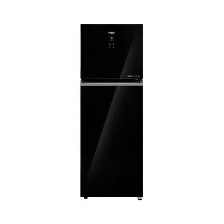 Haier HRF-4082PLKGA-P Double Door Refrigerator 358 L – Black Glass_Front view