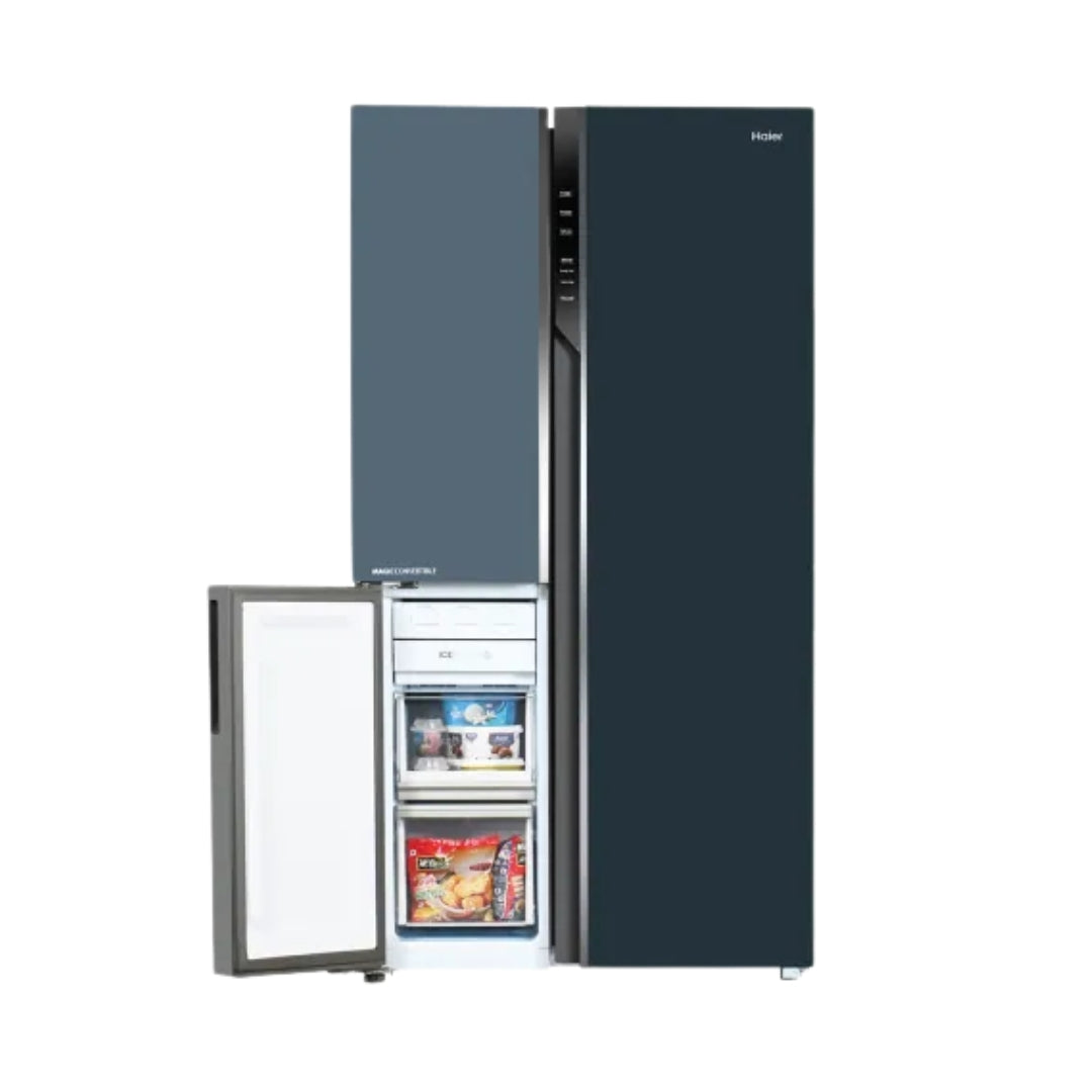 Haier HRT-683GOGU1 Three Door Vogue Side by Side Refrigerator 598 L - Grey Onyx Glass_Down Bottom View