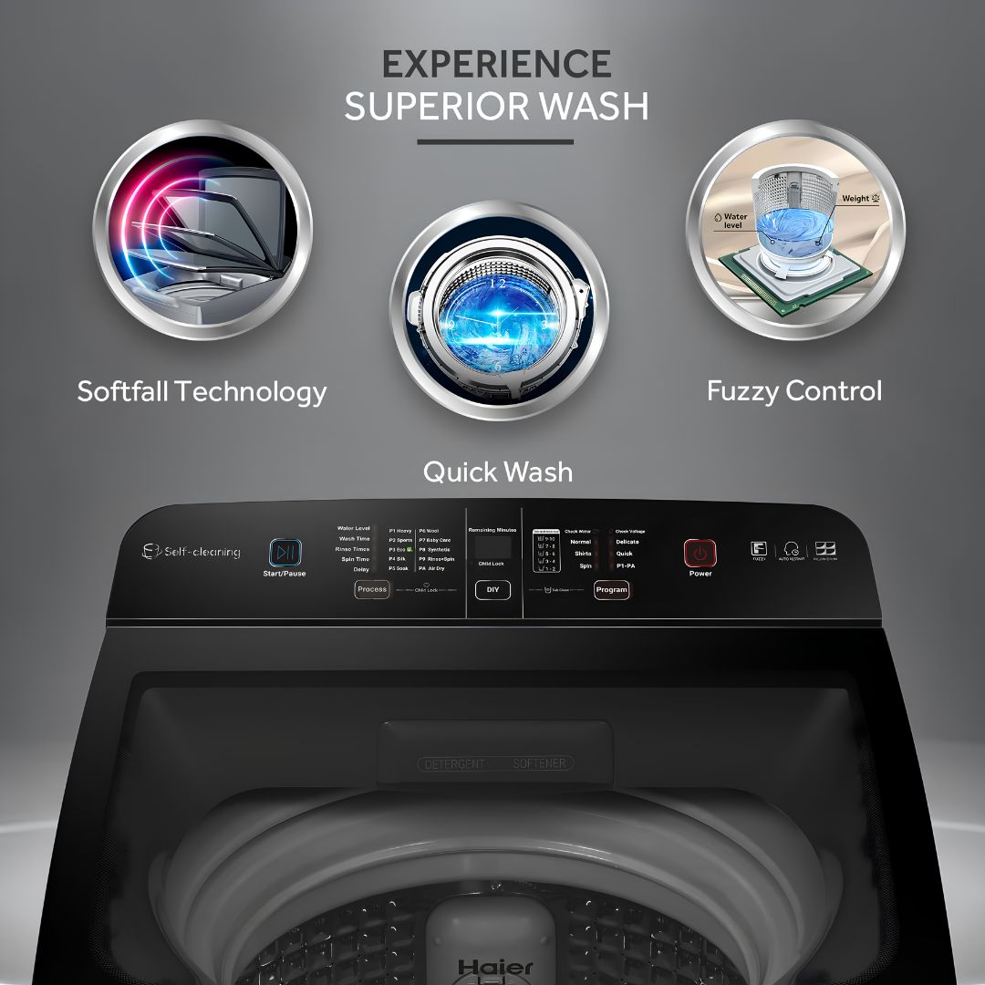Haier HSW80-678ES8 Fully Automatic Top Load Washing Machine 9 Kg - Dark Jade Silver_Feature_2