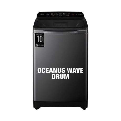 Haier HSW80-678ES8 Fully Automatic Top Load Washing Machine 9 Kg - Dark Jade Silver_Front View
