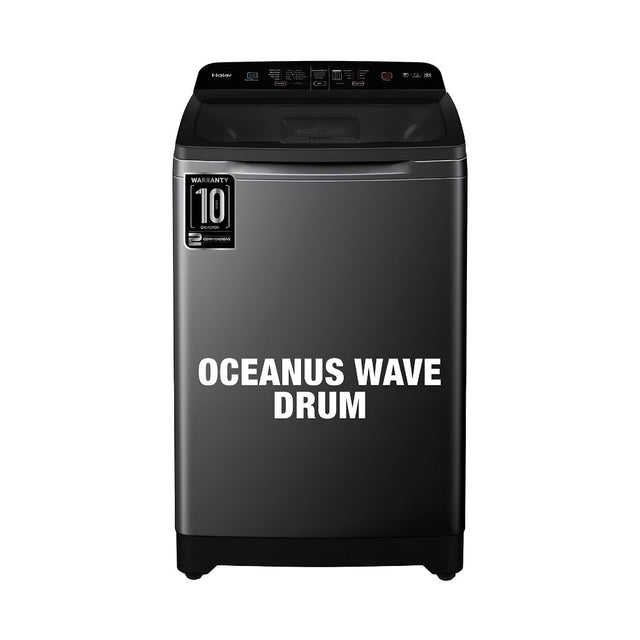 Haier HSW80-678ES8 Fully Automatic Top Load Washing Machine 9 Kg - Dark Jade Silver_Front View