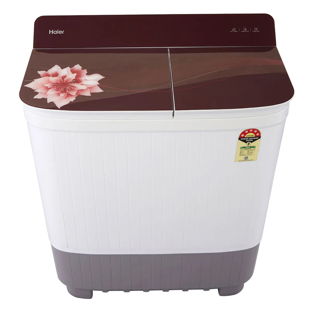 Haier HTW75-178BKNOIDA Semi Automatic Top Load Washing Machine  7.5 Kg - Burgundy_2