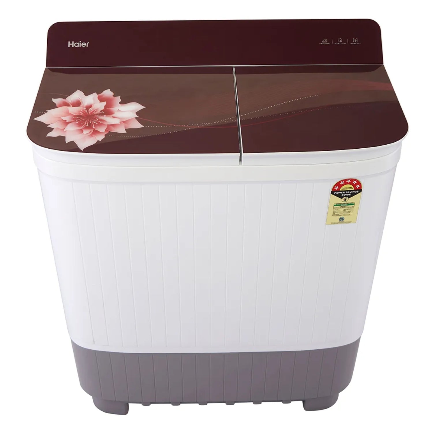 Haier HTW75-178BKNOIDA Semi Automatic Top Load Washing Machine  7.5 Kg - Burgundy_2