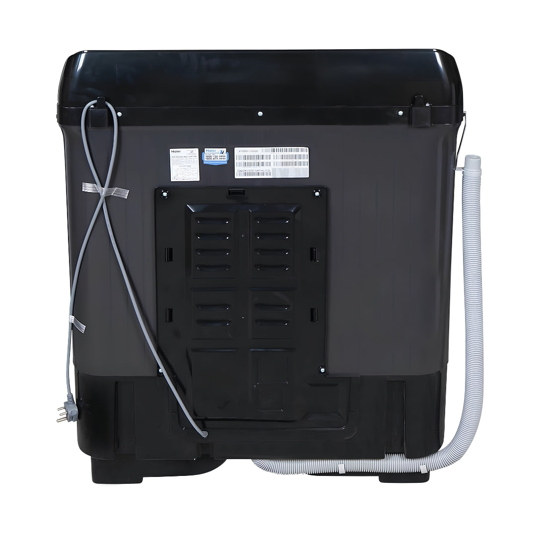 Haier HTW90-196BBK Semi Automatic Top Load Washing Machine 9 Kg - Black_Back View