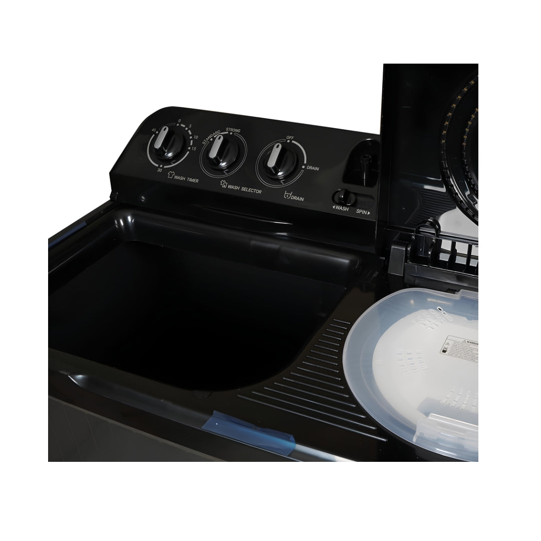 Haier HTW90-196BBK Semi Automatic Top Load Washing Machine 9 Kg - Black_Control View